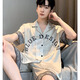 Yu Zhaolin Bingsi Pyjamas pour hommes en shorts minces d'été pour vêtements pour adolescents en été de grande taille 25 ans NEWSYMK-683-Black et tête d'ours blanc [Shorts à manches courtes] 3xl Men [180-200jin recommandé [Jin est égal à 0,5 kg]]]