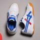 Lauragomu badminton shoes for men and women, non-slip, lightweight, breathable, shock-absorbing and wear-resistant, sports competition table tennis shoes, badminton shoes for men and women, white blue 36