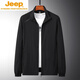 JEEP SPIRIT spring and summer thin jacket ice silk sunscreen clothes for middle-aged and elderly people in spring and autumn men's casual middle-aged dad jacket windbreaker 829 medium gray L [suggested 80-110Jin [Jin equals 0.5 kg]]