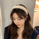 Jiuweiya high skull wide-brimmed sponge hairband women's French broken hair organizer face wash pressure hairband hairpin Korean headwear FG# light coffee color