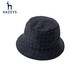 Accesorios de Hazzys Spring y Autumn Women's Fisherman's Pattern Dark Pattern Casual Sewing Hat AAAS1C3A003 Black Bk