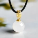 You can ask for an orphan Hetian jade Guanyin pendant male suet white jade Guanyin Bodhisattva jade brand jade jewelry Liuhetian jade pendant
