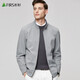 Shanshan (FIRS) Cadre Jacket Men's Stand Collar Jacket 2025 Autumn New Casual Business Commuting Dad Wear Executive Jacket 048 Gray 003 L (175)