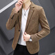 Jackets Single Smith Smith Traje para hombres Spring y Autumn Nuevo estilo coreano Corea de moda Slim Corneroy Tuitio Top de hombres Light Grey M