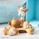 Qumeisi cartoon sika deer ornaments living room children's room decoration ornaments car ornaments cute deer birthday gift family of five deer