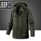 
Jeep (JEEP) pure cotton winter cotton coat men's winter cotton jacket plus velvet thickened jacket cotton tooling black 9832 (added velvet) 3XL