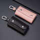 Sac clé Qindu pour les hommes et les femmes mignonnes de grande capacité en cuir multifonctionnel Storage de carte ménage simple et compacte Deux-en-un Black classique