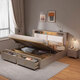 Yu feiqi nordisch multifunktions weiches massives Holz Doppelbett moderne einfache Hochkasten Nachtlichtladung Hochzeitsbett 9905# Bett + 20 cm Latex Spring Matratze 1,8*2,0 m (Schublade mit Schwanzauslosung)