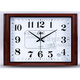 
Combasi Square large wall clock ultra-clean sound office living room clock Chinese simple artistic quartz watch wall mount 6626 calendar wood grain white disk 20 inches