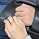 Sanskrit 9999 pure silver ancient heritage gold-clad silver ring couple ring for men and women Valentine's Day frosted gift