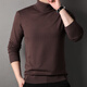 XJSGS light luxury international high-end brand men's double-turn turtleneck long-sleeved sweater 2026 new autumn and winter base sweater high-end black counter same style winter style XL 180/96A