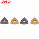 ZOTO peach-shaped CNC lathe blade outer circle inner hole turning tool shank tool carbide blade general steel parts WNMG080404-MA/NX15 (10 pieces in a box)