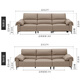 Gu Jia Home (Kuka) [Cloud-Serie] Italienische Null-Wand-Rücken-Sofa Wohnzimmer 6212 Phantom Black 3-Person Links Elektro
