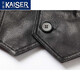 KAISER Leather Vest Men's 2025 Autumn and Winter New Genuine Leather Vest Men's Suit Vest Men's First Layer Cowhide Vest Vest Broken Size Black XL Suitable for 115-130 Jin Jin equals 0.5 kg
