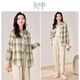 First application thin plaid shirt women's long-sleeved Korean style loose shirt casual top air-conditioning shirt jacket SW26A11