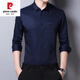 Pier Cardin [Business] Bourgogne Shirt Men's Men's Long à manches beaux-manches et robe de mariée de mariée