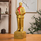 Red Brigade's former capital Chairman Mao statue full body brass home living room decoration bronze statue full body great man crafts ornaments inspirational full body statue of the founding of the People's Republic of China height 32.8CM copper back cover with number