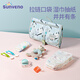 三美婴（SUNVENO）婴儿便携尿布包隔尿垫换尿布收纳包外出尿布袋尿不湿收纳袋 淡雅蓝