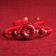 Wanxuhua cinnabar raw mineral safety buckle bracelet for women, boys and children, braided zodiac year small red rope good luck beads, women's safety red - adjustable