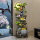 
Botianxuan large-scale floor-standing rockery flowing water fountain ornaments for living room, wealth, feng shui wheel humidifier, high mountain circulation waterscape decoration 9934 medium size 53*38*133.6cm