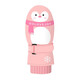 Kuchitini Glants de ski pour enfants pour l'équitation d'hiver plus en velours chaud, imperméable et résistant aux enfants mignons gants de bébé caricatures rose licorne. Enfants de taille moyenne: 6 ~ 12 ans