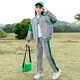Schatz Cherry Girls Set Internet Promi-Jacke und Sporthose zweiteilige 3-15-jährige 3-15-jährige und alte Kinder Mädchen lässig und modisch Frühlings- und Herbst-Kleidung BQ1396 Gray 170