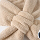 Tongtai (TONGTAI) baby scarf autumn and winter children's neck scarf for going out windproof and warm cute plush neck sleeve khaki 70x10cm