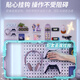 Tablero de cuevas, deportes electrónicos, deportes electrónicos, viento, placa de agujeros, estante de pared blanco, escritorio de computadora de acero inoxidable, pantalla y almacenamiento de pared, con borde, modelo espesado 12050-White