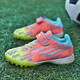FEELACES children's football shoes broken nails for men and women Falcon Messi student training shoes for children TF artificial grass sneakers 6195 orange broken nails 31 [socks + ball bag + guard plate]