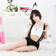 
Long Night Manman Passion Set Role Playing Nightclub Clothes Low Cut Uniform Temptation SM Set Student O Uniform Professional Outfit Women Cat Girl 1283 Top + Short Skirt + Scarf/Ring All Size
