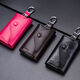 Sac clé Qindu pour les hommes et les femmes mignonnes de grande capacité en cuir multifonctionnel Storage de carte ménage simple et compacte Deux-en-un Black classique