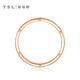 Xie Ruilin (TSL) 18K gold ring geometric buckle plain ring rose gold colored gold ring for women AH185 No. 13 ring