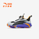 Anta-Kinder-Turnschuhe Jungenschuhe 2025 Frühlings- und Sommer Neues Produkt Mesh Atmungsaktivem Knopfknopf gepolstert und geschärfter Basketballschuhe Schwarz/Hellnebel Grau/Gelb Orange-1 32