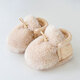 Tiaodega Toddler shoes baby shoes 0-1 year old plus velvet cotton shoes baby toddler shoes autumn and winter floor soft sole anti-fall warm shoes brown color - S size 10 cm inside length - recommended 0-6 months