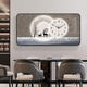 
Chuangjingyi selected restaurant wall clock decoration paintings, creative paintings on the dining room wall with clocks, living room art with clocks, wall clocks, living room art, HM3523 80*40cm x aluminum alloy rounded frame-Huagui Gold