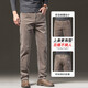 JJ high-end casual pants men 2025 spring new corduroy men trousers straight velvet long pants men spring and autumn 689H navy blue regular 31