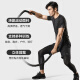 LATIT [JD.com's own brand] sports suit men's fitness suit tight breathable sweat-wicking running short-sleeved T-shirt jacket NZ9001 - black stitching - hooded jacket six-piece set - XL