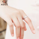 Aido diamond pt950 platinum ring platinum couple ring men and women wedding ring can be customized to give to girlfriend PT950 closed 21# single weight 5.6-5.8 grams