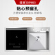 Diemei x5+ enlarged 550 sink dishwasher sink integrated fully automatic home embedded installation-free small washing wok large capacity sterilization and drying washable fruits and vegetables X5+ dishwasher gun gray right side dishwasher