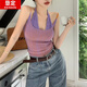 垦定（KENDING）假两件打底吊带背心女夏季外穿内搭抹胸设计感小众甜辣妹纯欲上衣 6625黑色 均码 【80-130斤】