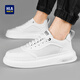 海澜之家男鞋秋冬2025新款经典板鞋男小白鞋增高男士运动休闲鞋透气鞋子男 白色 40 【运动码】