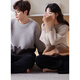 Sha Qian Couple Pajamas Autumn and Winter Half Velvet Women's Thickened Warm Coral Velvet Men's Casual Homewear Set