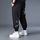NanYUQIU) Large size casual pants for men with fat plus size loose sports casual pants for spring and summer fat guy tying pants trendy fat man 200 72152 4XL Recommended 200-220Jin [Jin equals 0.5 kg]