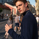 
Mr. Cloth pure cardigan spring and autumn soft glutinous solid color thick knitted base sweater men BT12158 deep sea blue M (170)