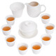 SUSHI CERAMICS plain-fired white porcelain Kung Fu tea set Dehua China white gift ceramic tea set tea cup tea cover J0444