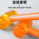 LSNUO Wooden Handle Leather Hammer Rubber Hammer Extra Large Special Tool for Tile Paving Multifunctional Rubber Installation Hammer Slap Board Yellow-Rubber Hammer Medium