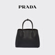 PRADA/Prada Gift Women's Metal Logo Double Small Handbag Handbag Women's Bag Black