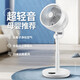 Ieigo maternal and child-grade silent 360-degree automatic rotation German air circulation fan electric fan floor fan home purification ultra-light sound fan silent fan bedroom voice remote control flagship model touch screen remote control + 6-level control + purification + mosquito repellent box + wire extension