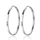 Jiuchangshi Flash 999 pure silver earrings for women, pure silver large earrings, glossy silver earrings, birthday gift for girlfriend, 999 pure silver pair, 50mm