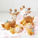 Qumeisi cartoon sika deer ornaments living room children's room decoration ornaments car ornaments cute deer birthday gift family of five deer
